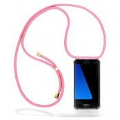 Boom Galaxy S7 Edge mobilhalsband skal - Pink Cord