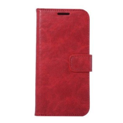 Crazy Horse Plånboksfodral till Samsung Galaxy S7 Edge - Röd
