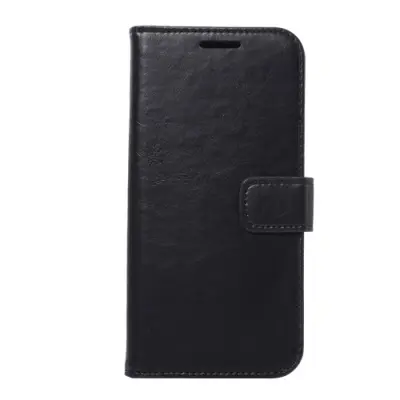 Crazy Horse Plånboksfodral till Samsung Galaxy S7 Edge - Svart