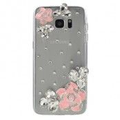 Crystal Flower MobilSkal till Samsung Galaxy S7 Edge - Rosa