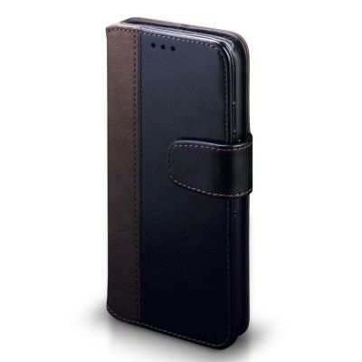 Dual Color Plånboksfodral till Samsung Galaxy S7 Edge - Svart/Brun