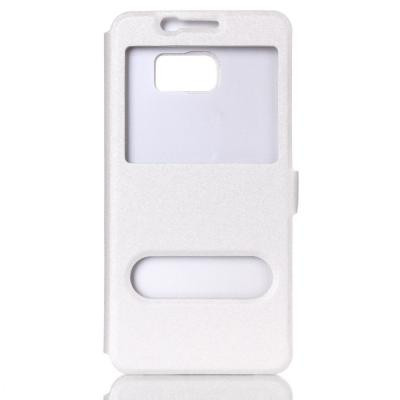 Dual Window Mobilfodral till Samsung Galaxy S7 Edge - Vit