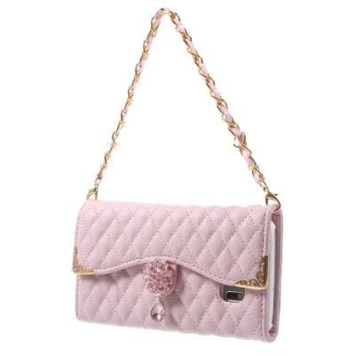 Fancy Quilted Plånboksfodral till Samsung Galaxy S7 Edge - Rosa