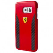 Ferrari Daytona Äkta Carbon Skal Samsung Galaxy S7 Edge - Röd