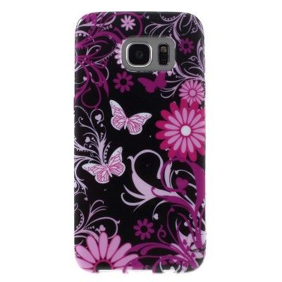 Flexicase Skal till Samsung Galaxy S7 Edge - Black Butterfly