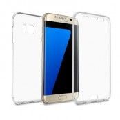 Full-body avtagbar front och baksideskal till Samsung Galaxy S7 Edge - Clear