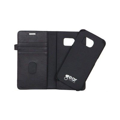 Gear Buffalo Plånboksfodral av äkta läder till Samsung Galaxy S7 Edge - Svart