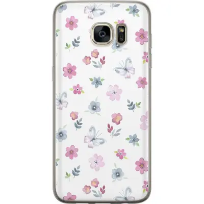 Mobilskal till Samsung Galaxy S7 edge med Blommor och fjärillar