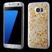 Glitter MobilSkal till Samsung Galaxy S7 Edge - Guld