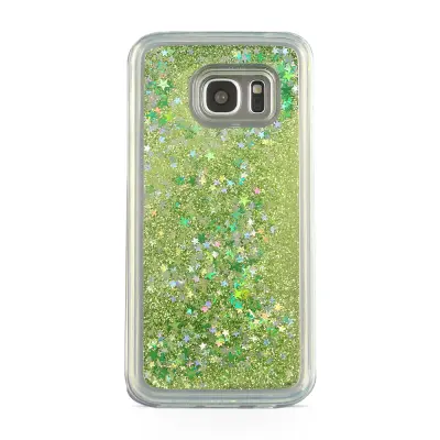 Glitter Skal till Samsung Galaxy S7 Edge -  Grön