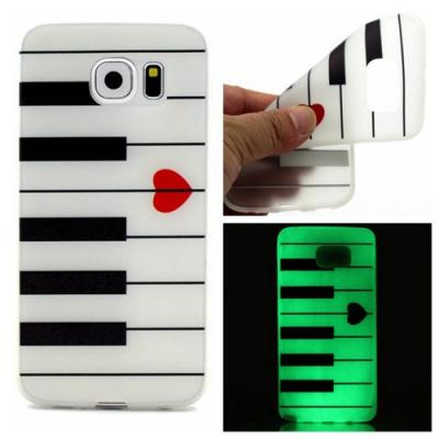Glow-in-the-dark Skal till Samsung Galaxy S7 Edge - Piano