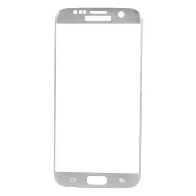 Härdat glas skärmskydd till Samsung Galaxy S7 Edge - Silver