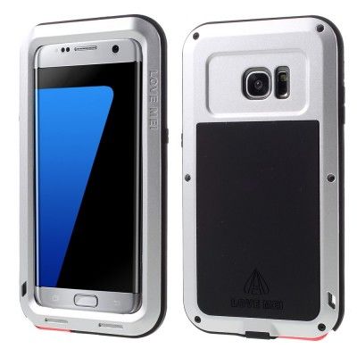 LOVE MEI extra tåligt skal till Samsung Galaxy S7 Edge - Silver