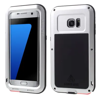 LOVE MEI extra tåligt skal till Samsung Galaxy S7 Edge - Silver