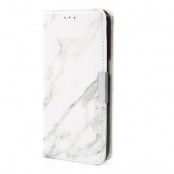 Marble Pattern Plånboksfodral till Samsung Galaxy S7 Edge - Vit
