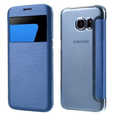 Mobilfodral med fönster till Samsung Galaxy S7 Edge - Blå