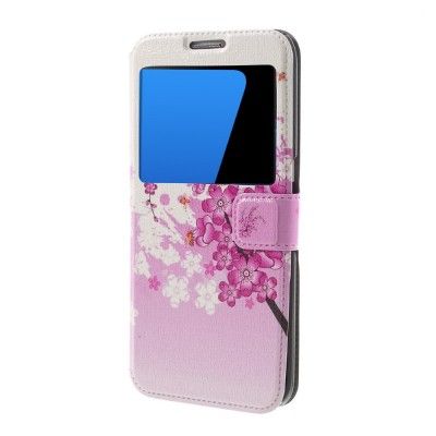 Mobilfodral med fönster till Samsung Galaxy S7 Edge - Sommar Rosa