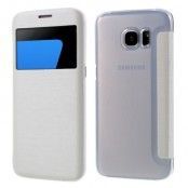 Mobilfodral med fönster till Samsung Galaxy S7 Edge - Vit