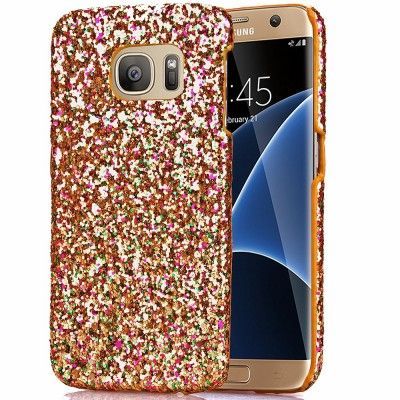 MobilSkal till Samsung Galaxy S7 Edge - Glitter Guld