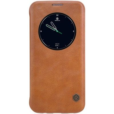 Nillkin Qin Series Smart APP View fodral till Samsung Galaxy S7 Edge - Brun