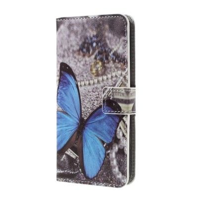 Plånboksfodral till Samsung Galaxy S7 Edge - Blå Fjäril