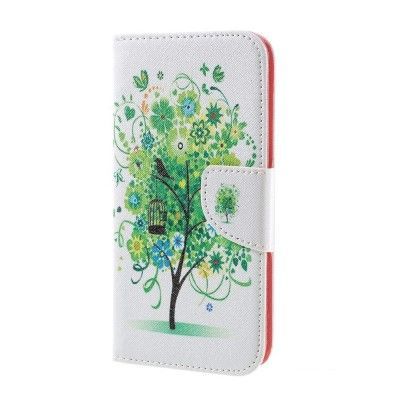 Plånboksfodral till Samsung Galaxy S7 Edge - Grön Blomma Träd