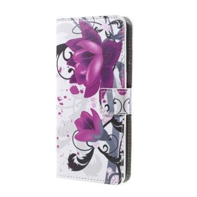 Plånboksfodral till Samsung Galaxy S7 Edge - Lila Blommor