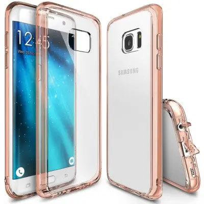 Ringke Fusion Shock Absorption Skal till Samsung Galaxy S7 Edge - Rose Gold