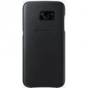 Samsung Leather Cover till Samsung Galaxy S7 Edge - Svart