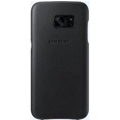 Samsung Leather Cover till Samsung Galaxy S7 Edge - Svart