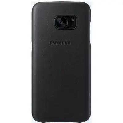 Samsung Leather Cover till Samsung Galaxy S7 Edge - Svart