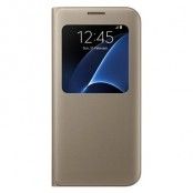 Samsung S-View Cover till Samsung Galaxy S7 Edge - Guld