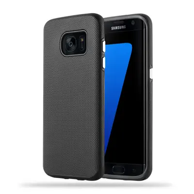 Shockproof Combo Skal till Samsung Galaxy S7 Edge - Svart