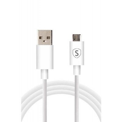 SiGN Micro-USB till Galaxy S6/S7 Kabel 5V 2.1A 1.2m - Vit