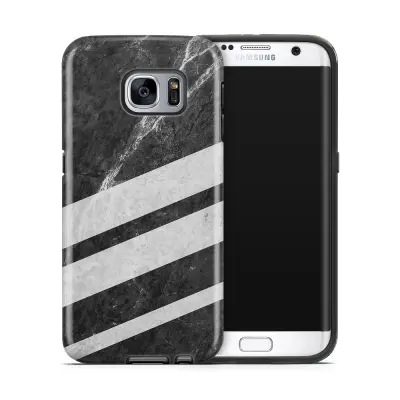 Tough mobilskal till Samsung Galaxy S7 Edge - Black Striped Marble