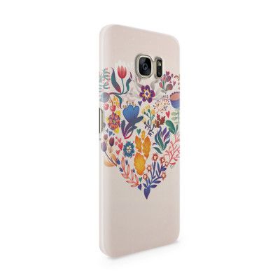 Skal till Samsung Galaxy S7 Edge - Blommigt hjärta