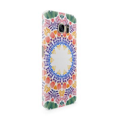 Skal till Samsung Galaxy S7 Edge - Blommor Cirkel