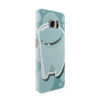 Skal till Samsung Galaxy S7 Edge - Bubbelmonster - Blå