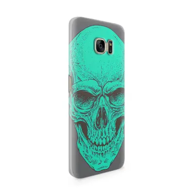 Skal till Samsung Galaxy S7 Edge - Dödskalle - Turkos