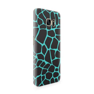 Skal till Samsung Galaxy S7 Edge - Gepard - Neonblå
