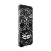 Skal till Samsung Galaxy S7 Edge - Glad dödskalle - Svart