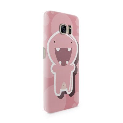 Skal till Samsung Galaxy S7 Edge - Glatt Bubbelmonster - Rosa