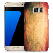 Skal till Samsung Galaxy S7 Edge - Grunge texture - Orange