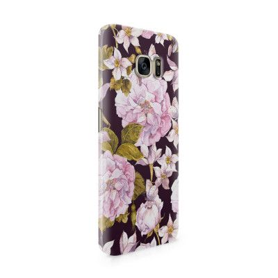 Skal till Samsung Galaxy S7 Edge - Hortensia - Svart