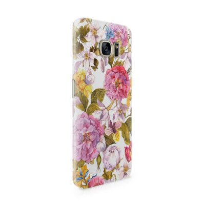 Skal till Samsung Galaxy S7 Edge - Hortensia - Vit