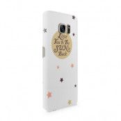 Skal till Samsung Galaxy S7 Edge - Love you to the moon and back - Beige