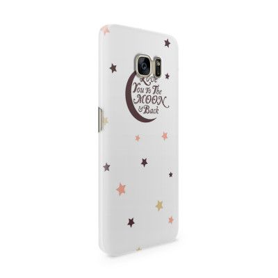 Skal till Samsung Galaxy S7 Edge - Love you to the moon and back - Brun