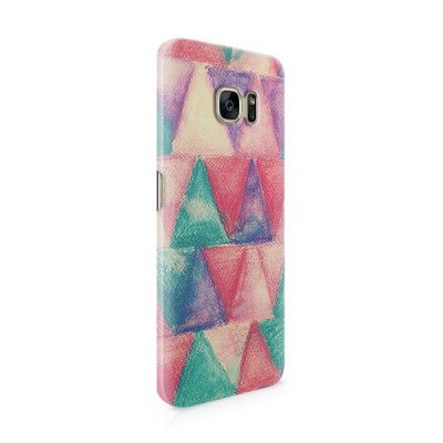 Skal till Samsung Galaxy S7 Edge - Målning- Trianglar