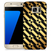 Skal till Samsung Galaxy S7 Edge - Mönster - Guld/Svart
