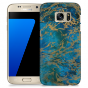 Skal till Samsung Galaxy S7 Edge - Marble - Blå